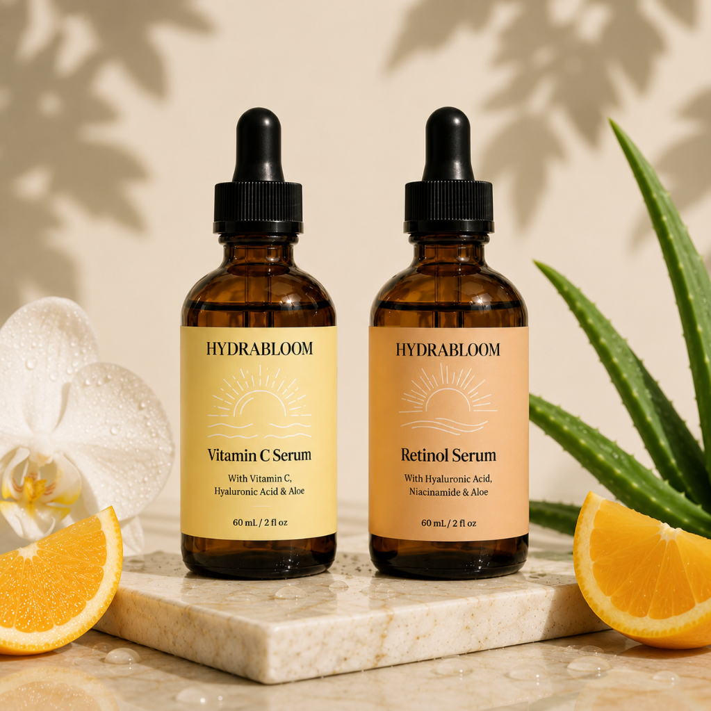 HydraBloom Glow Starter Kit – Vitamin C & Retinol Skincare Routine