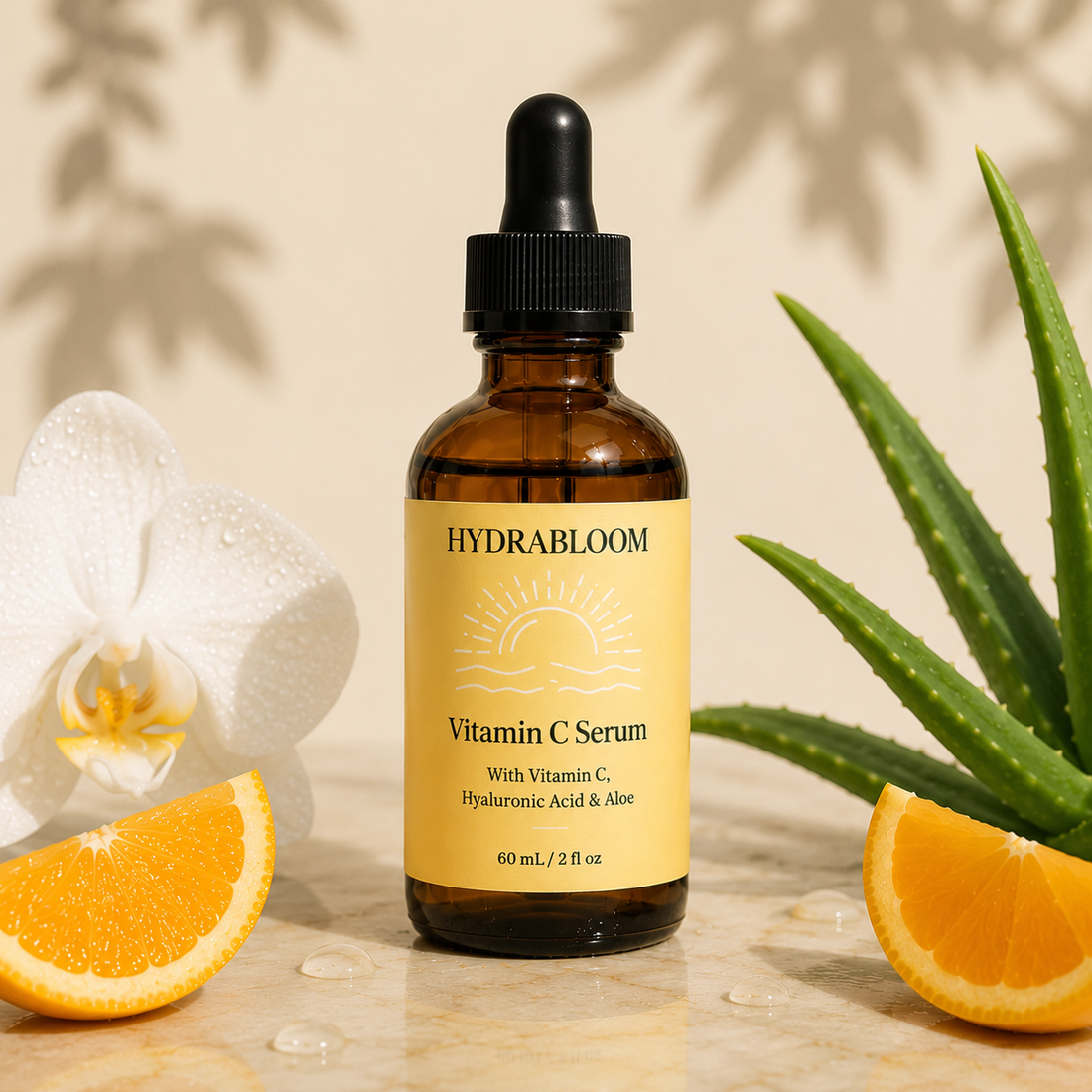 HydraBloom Vitamin C Brightening Serum | 2 oz Facial Serum